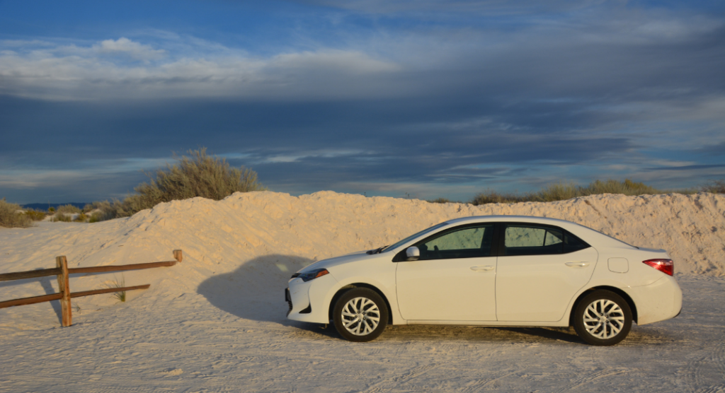 Route parc national White Sands