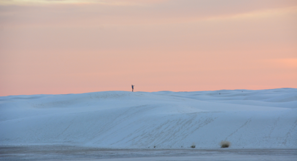 Coucher de soleil parc national White Sands